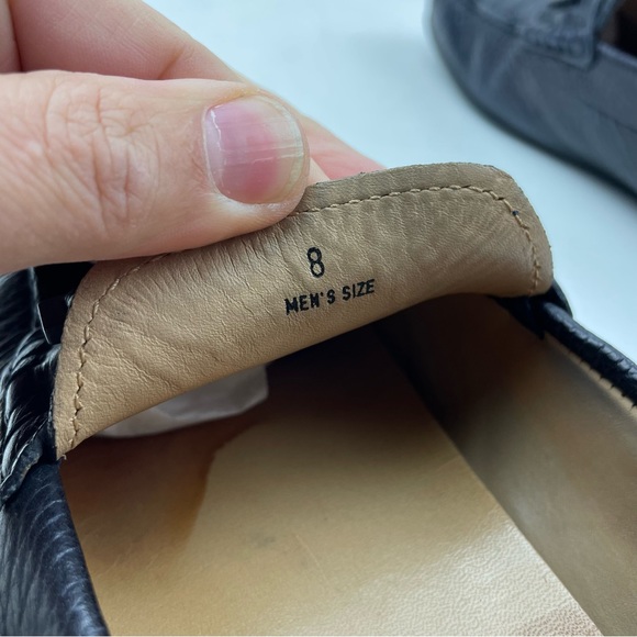 TOD'S BLACK LEATHER HORSEBIT LOAFERS SHOES SIZE 8 - Picture 6 of 9